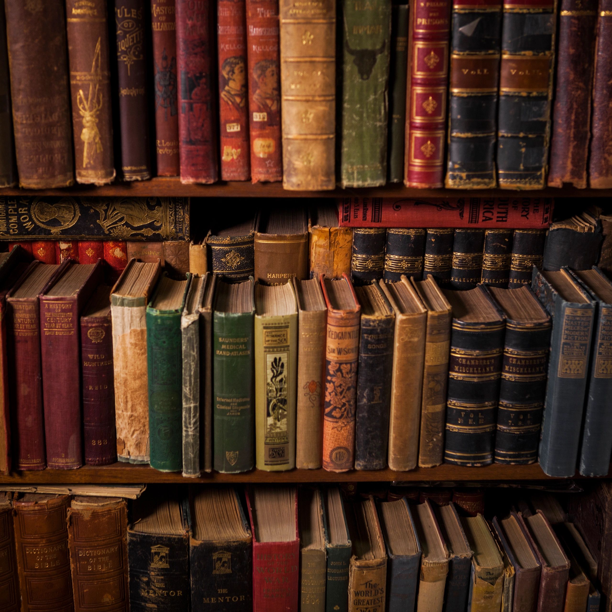 Antique law books in a refined library setting
